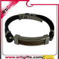 modische Muster braunes echtes Lederarmband